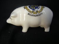 10463 Unmarked Crested China standing Pig - Bournemouth
