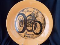 H490 Portmeirion Velocipedes - 10" Dinner Plate - A Monster Tricycle in Orange