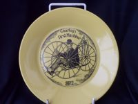 H507 Portmeirion Velocipedes - 7" Plate - Charley's First Machine 1872  in Green Unmarked