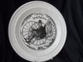 H520 Portmeirion Velocipedes - 10" Dinner Plate - Ermina Chelli of the Cirque D'ete in Orange and unmarked.