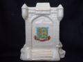 7306 Unmarked Crested China Model of the Castle Gates - Crest of New Romney in Kent