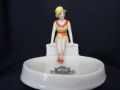 6288 Arcadian Crested China Model of a fully coloured  'Flapper' pin dish. - Ryde IOW (Isle of Wight)