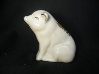 8810 Unmarked Crested China Sitting Pig - Bournemouth Crest