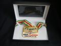 H886 - 2003 Flora London Marathon Gold Winners Medal in presentation box.