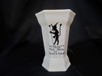 2686 Wilton Crested China Vase - Good Luck from The Devil at Devils Bridge Ceredigion in Wales - Transfer