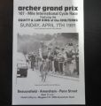 PJ566 Archer RC Grand Prix 107 Mile International Cycle Race 1991 - Steve Farrell winner 1990