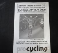 PJ577 Archer RC 45th International Grand Prix 106-Mile Cycle Race 2000 - Chris Walker winner 1999 Race