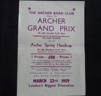 PJ630 Archer RC Grand Prix - 88 Mile Scratch Cycle Race Poster & Programme 1959
