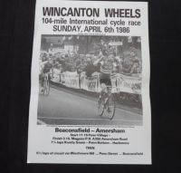 PJ644 Wincanton Wheels 104-Mile International Cycle Race Poster 1986 + Programme