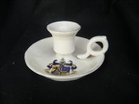 9334 Gemma Crested China Candle Holder with Handle - Bournemouth Crest