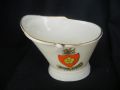 11836 Coronet Ware Crested China Helmet Coal Scuttle - Leicester