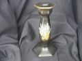 1684 Carlton Ware Crested China Black Candle Stick with Lucky White Heather from Stroo