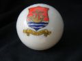 11609 Unmarked Crested China Football - Crest for Folkestone