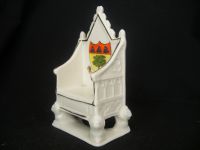 9328 Unmarked Crested China model of a throne - Aldershot (Hampshire)