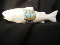 11578 Coronet Crested China Open Mouth fat Fish - Arms of Weymouth and Melcombe Regis