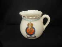 7422 Arcadian Crested China Jug with World War One (WW1) Military Crest for Royal Engineers