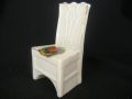 8354 Willow Art Crested China (Unmarked) Model of Burns Chair - World War One (WW1) Military crest for Royal Engineers