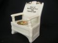 8368 Willow Art Crested China Model of Mary Queen of Scots Chair Edinburgh Castle - Newport Mon (Wales)