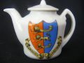 8144 Unmarked Crested China Tea Pot - Borough of Hastings (Sussex)