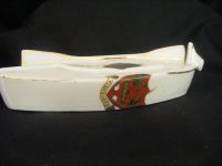 9072 Unmarked Crested China Rowing Boat - Fishguard (Welsh)