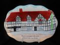 10458 Arcadian Crested China Dish in the shape of Shakespear's House Stratford on Avon