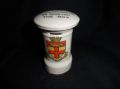 9767 Unmarked Crested China Post Box with Inscription - City of Rochester