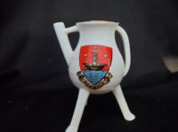 10954 WH Goss Crested China Model of Bettws Y Coed Bronze Kettle - Dunwich (Suffolk)