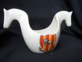 9491 WH Goss Crested China Norwegian Horse Shaped Beer Bowl - Shepton Mallet (Somerset)