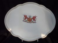 4278 WH Goss Crested China Large Trinket Tray - Arms of Wales (Welsh)