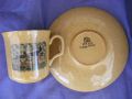 1700 WH Goss Cottage Pottery Cup & Saucer with transfer of first and last house