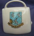 4452 WH Goss Model of Old Swiss Cow Bell - Merionethshire Crest
