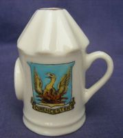4928 Florentine Crested China Policemans Lamp - Cirencester Crest